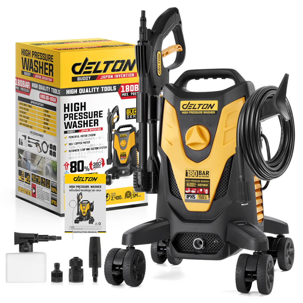 เครื่องฉีดน้ำแรงดันสูง DELTON รุ่น BD-955X 180 บาร์ 2400 วัตต์